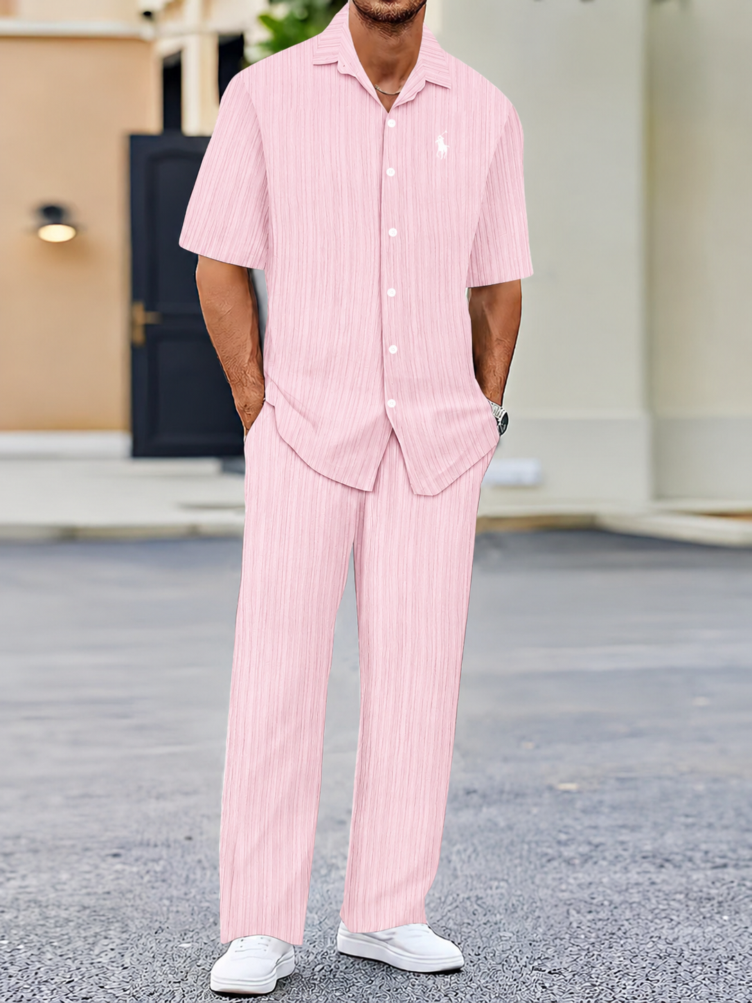 Everyday Collared Comfort Two-Piece Set