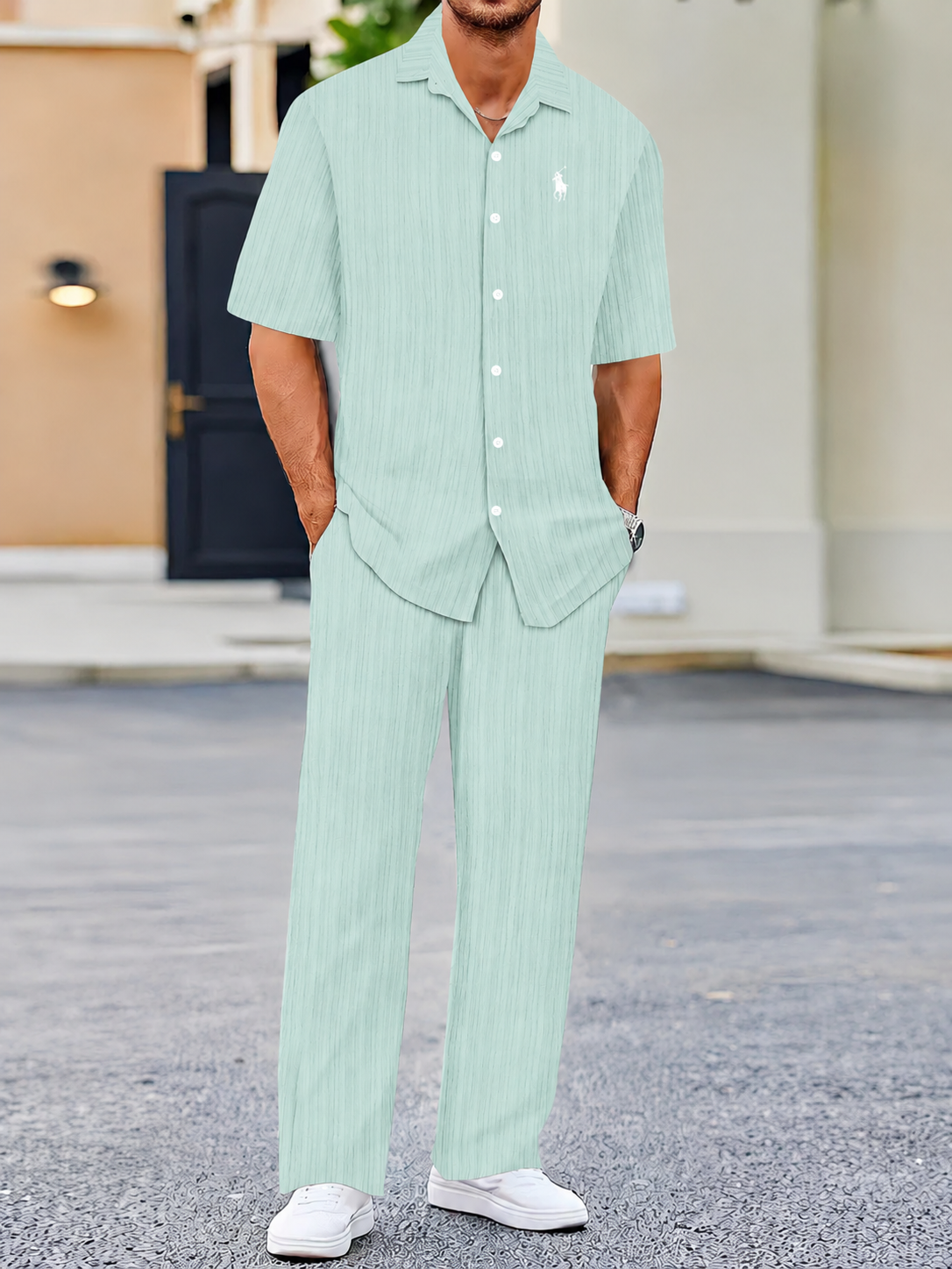 Everyday Collared Comfort Two-Piece Set