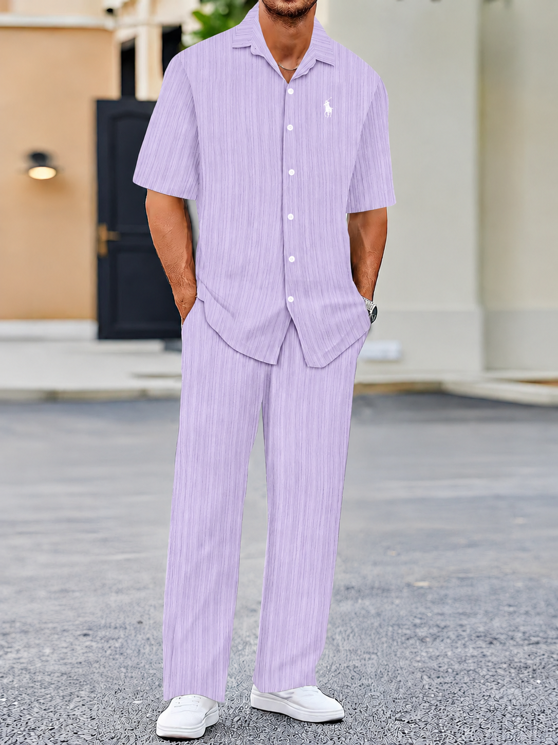 Everyday Collared Comfort Two-Piece Set