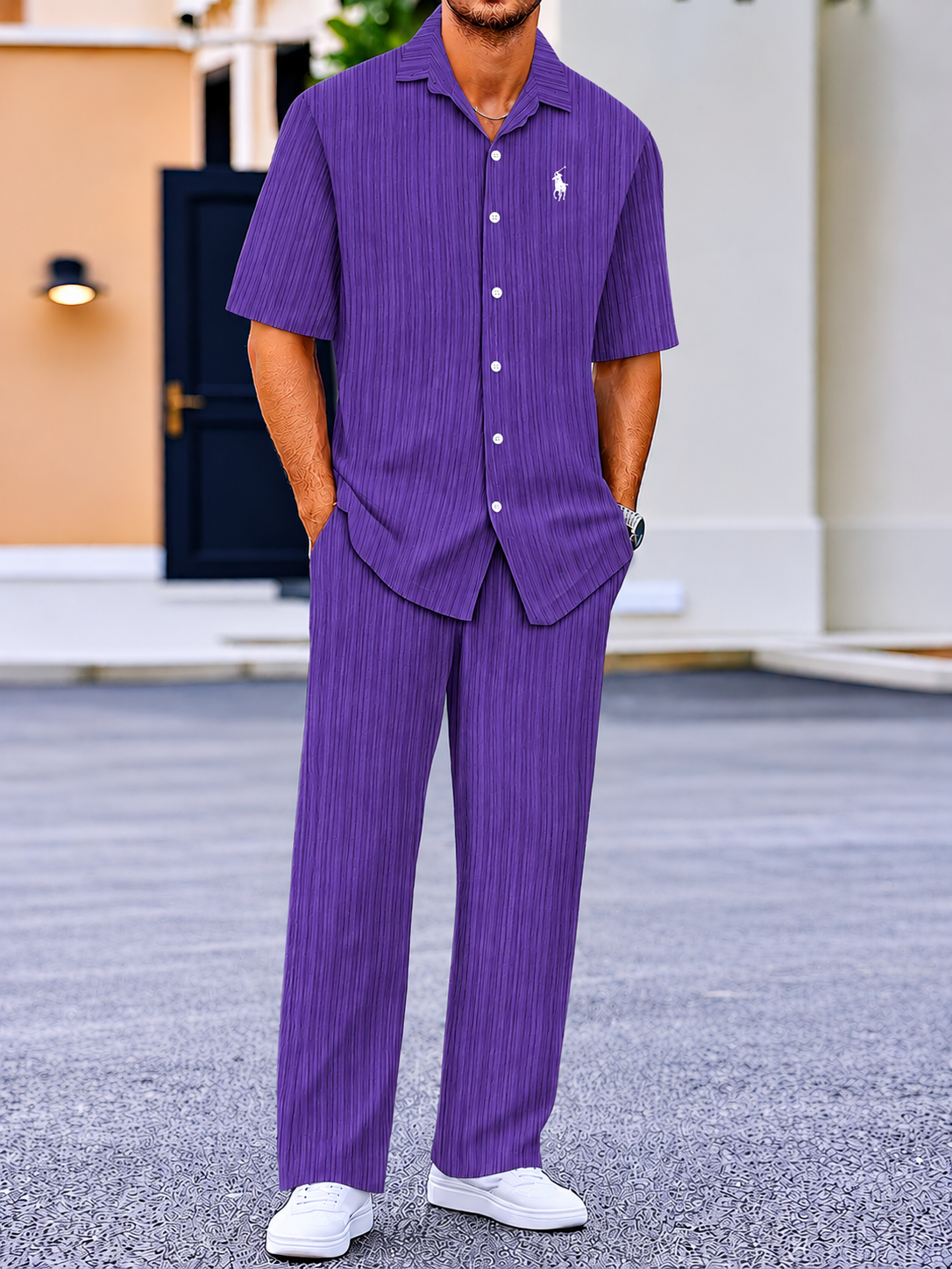 Everyday Collared Comfort Two-Piece Set