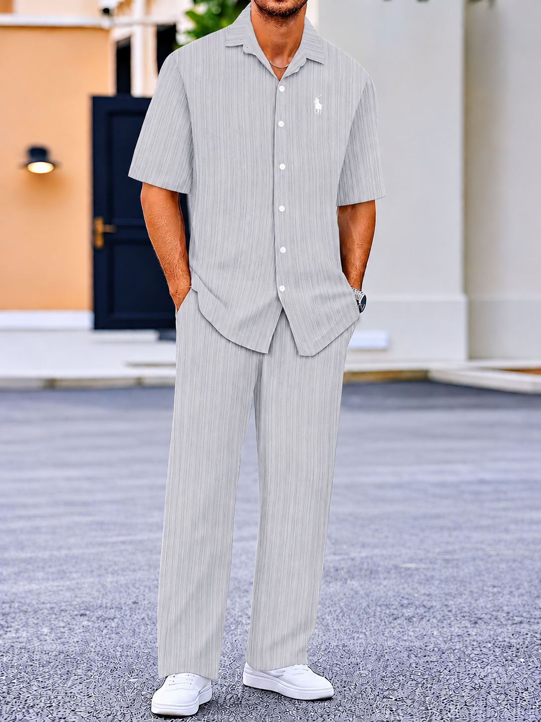 Everyday Collared Comfort Two-Piece Set