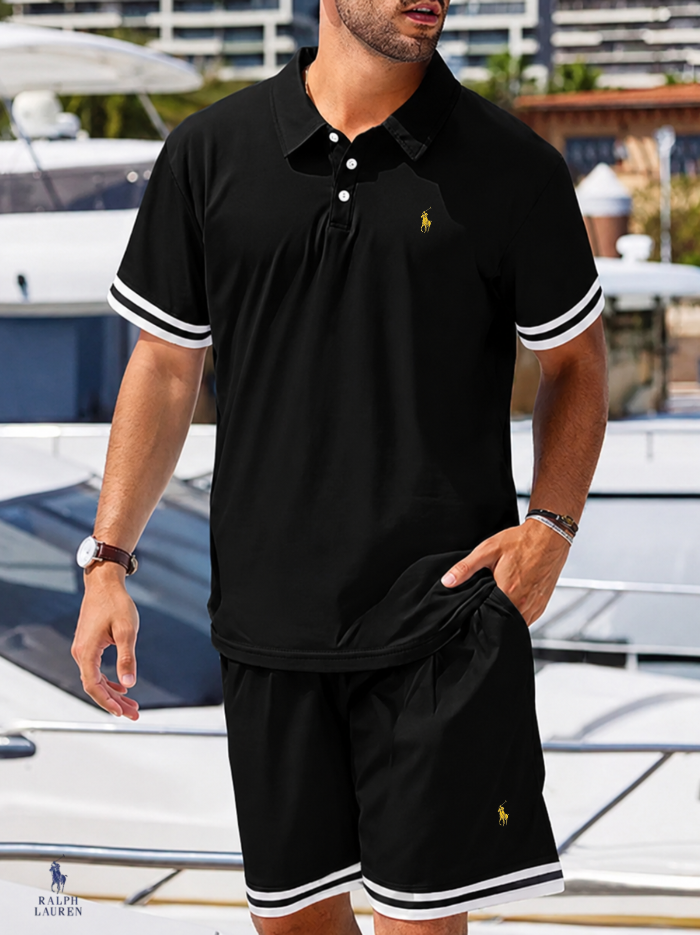 Men's Classic Polo Co-Ord Set - Short Sleeve Shirt & Matching Shorts