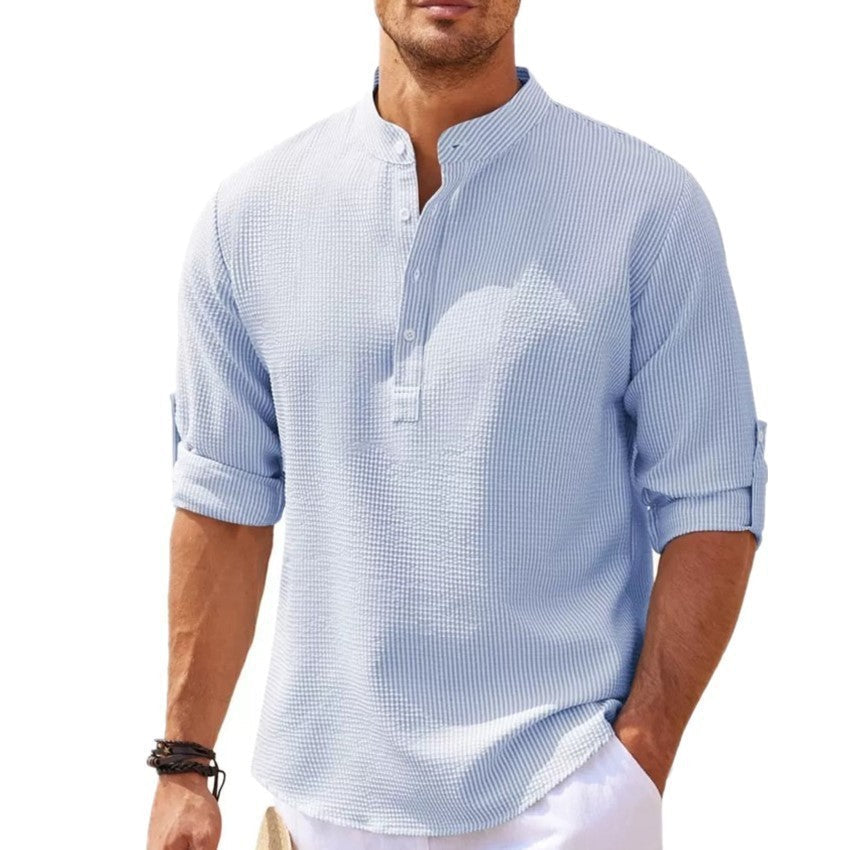 Everyday Textured Henley Shirt