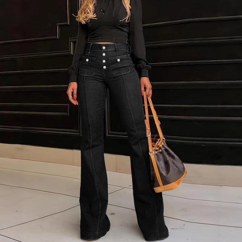 Retro High Rise Flare Jeans