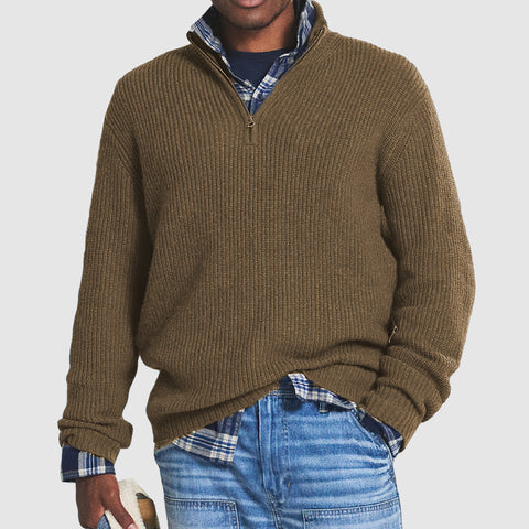 Everyday Zip Knit Tailored Sweater