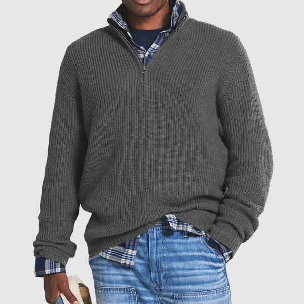 Everyday Zip Knit Tailored Sweater