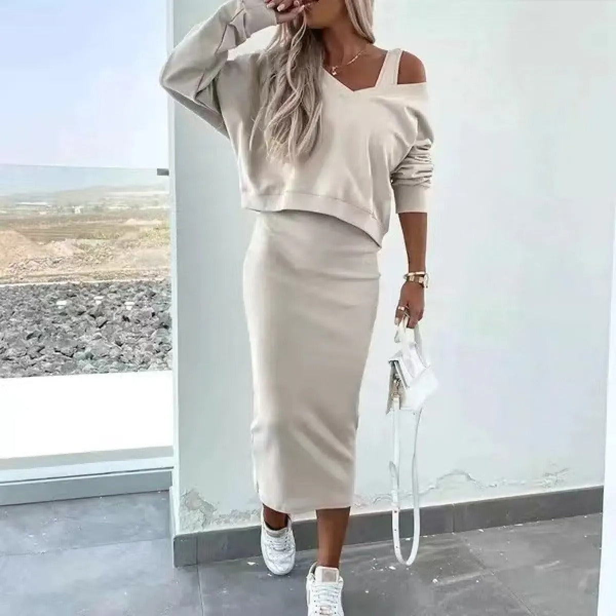 Urban Layered Comfort Midi Set