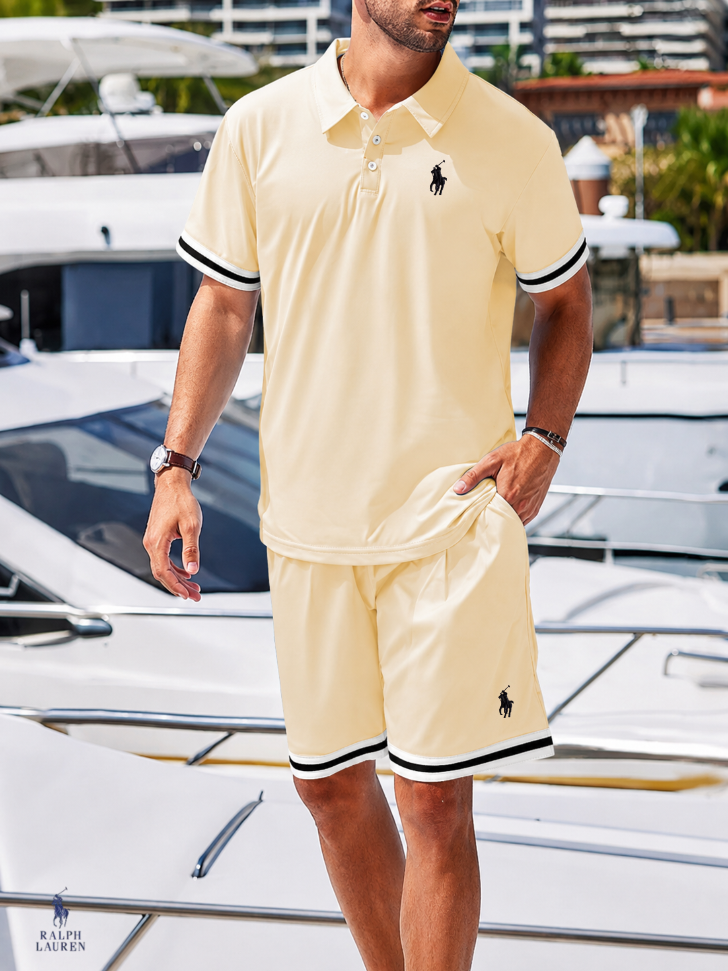 Men's Classic Polo Co-Ord Set - Short Sleeve Shirt & Matching Shorts