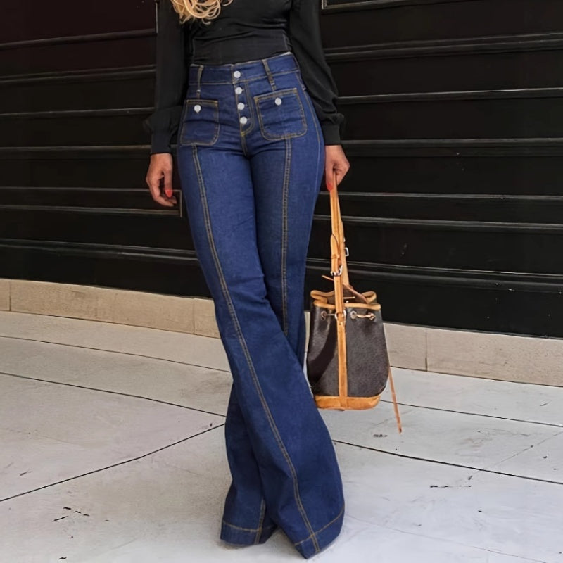 Retro High Rise Flare Jeans