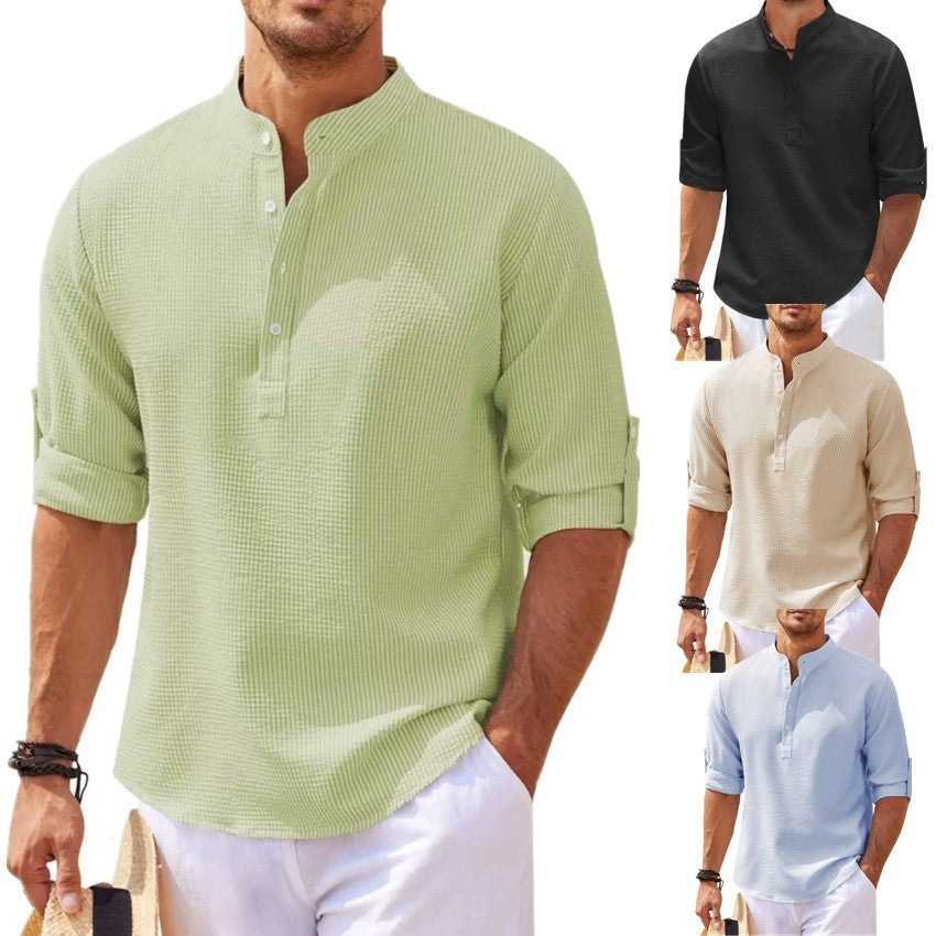 Everyday Textured Henley Shirt