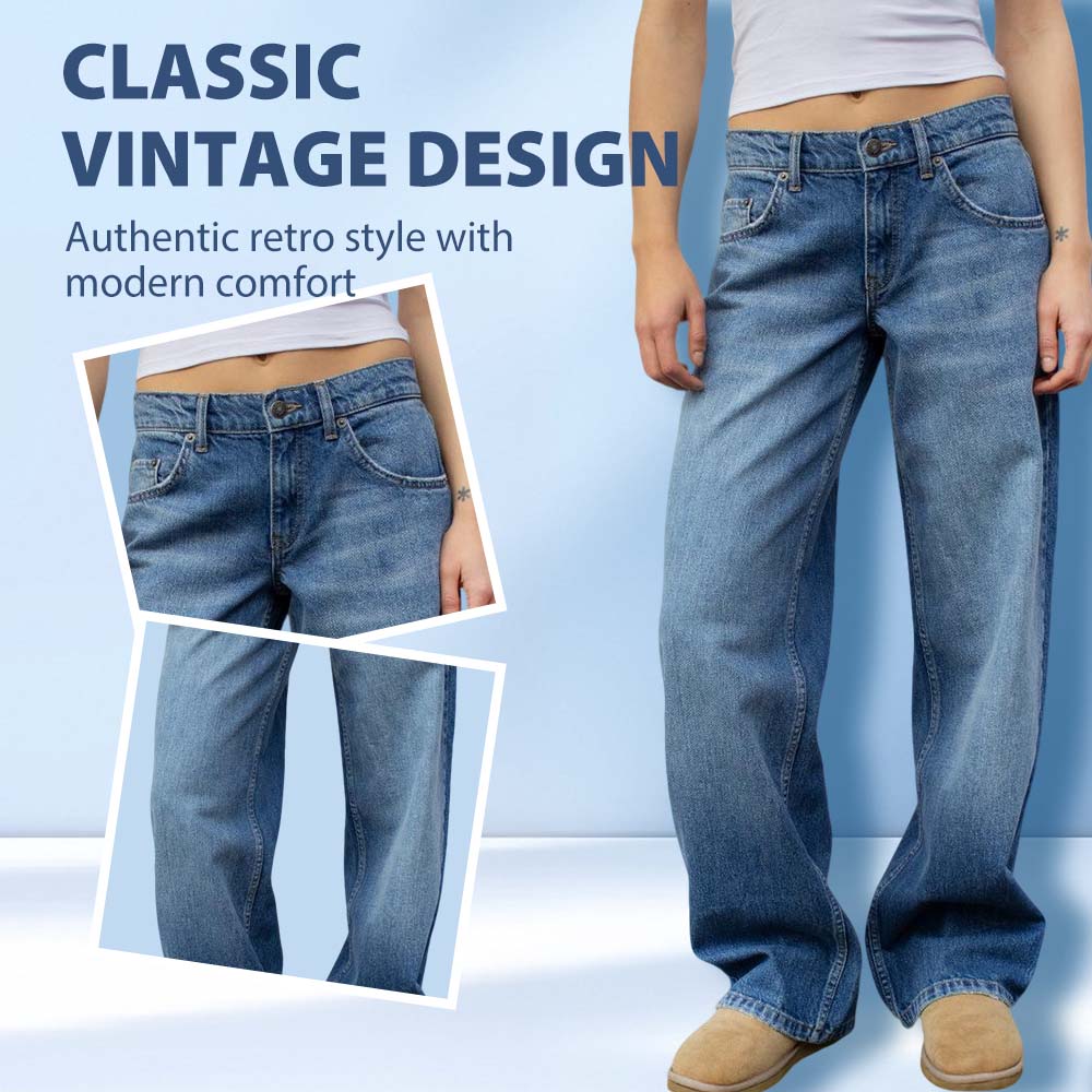 Retro Vintage Relaxed Denim Jeans