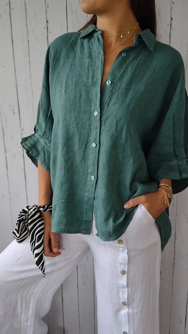 Everyday Tie-Back Lightweight Comfort Blouse