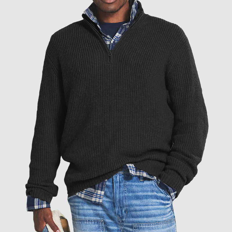 Everyday Zip Knit Tailored Sweater