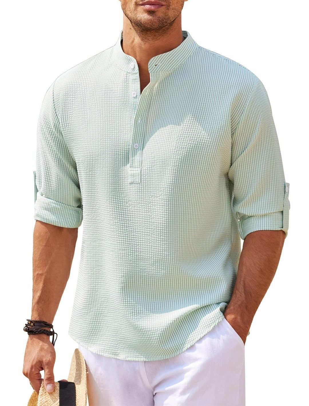 Everyday Textured Henley Shirt