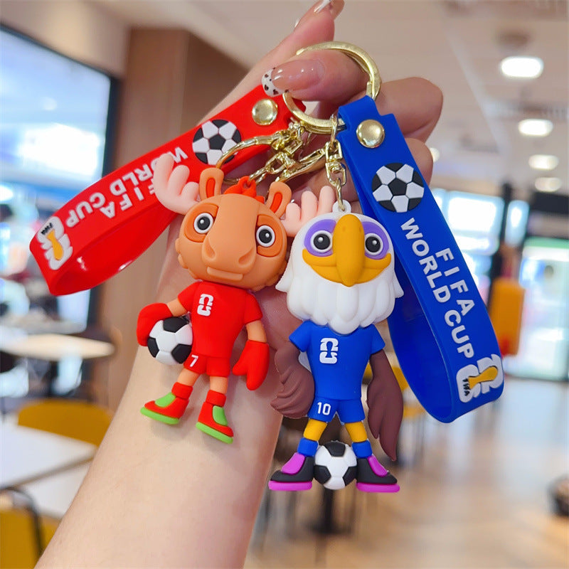 World Cup Mascot Keychain Fan Charm