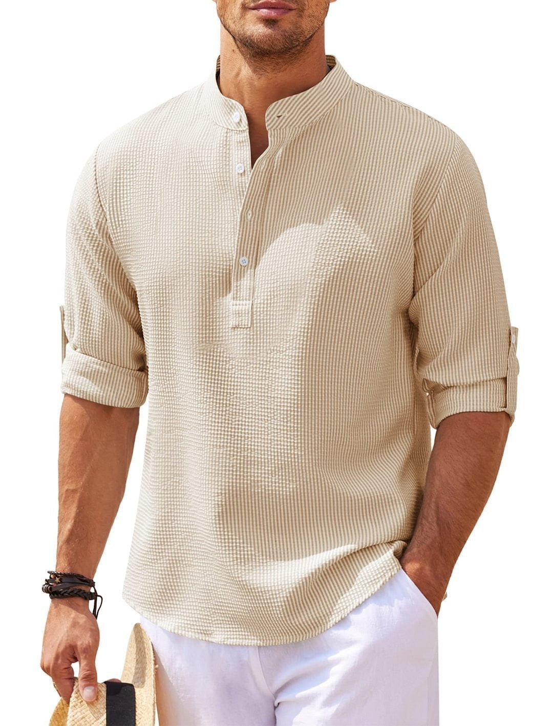 Everyday Textured Henley Shirt