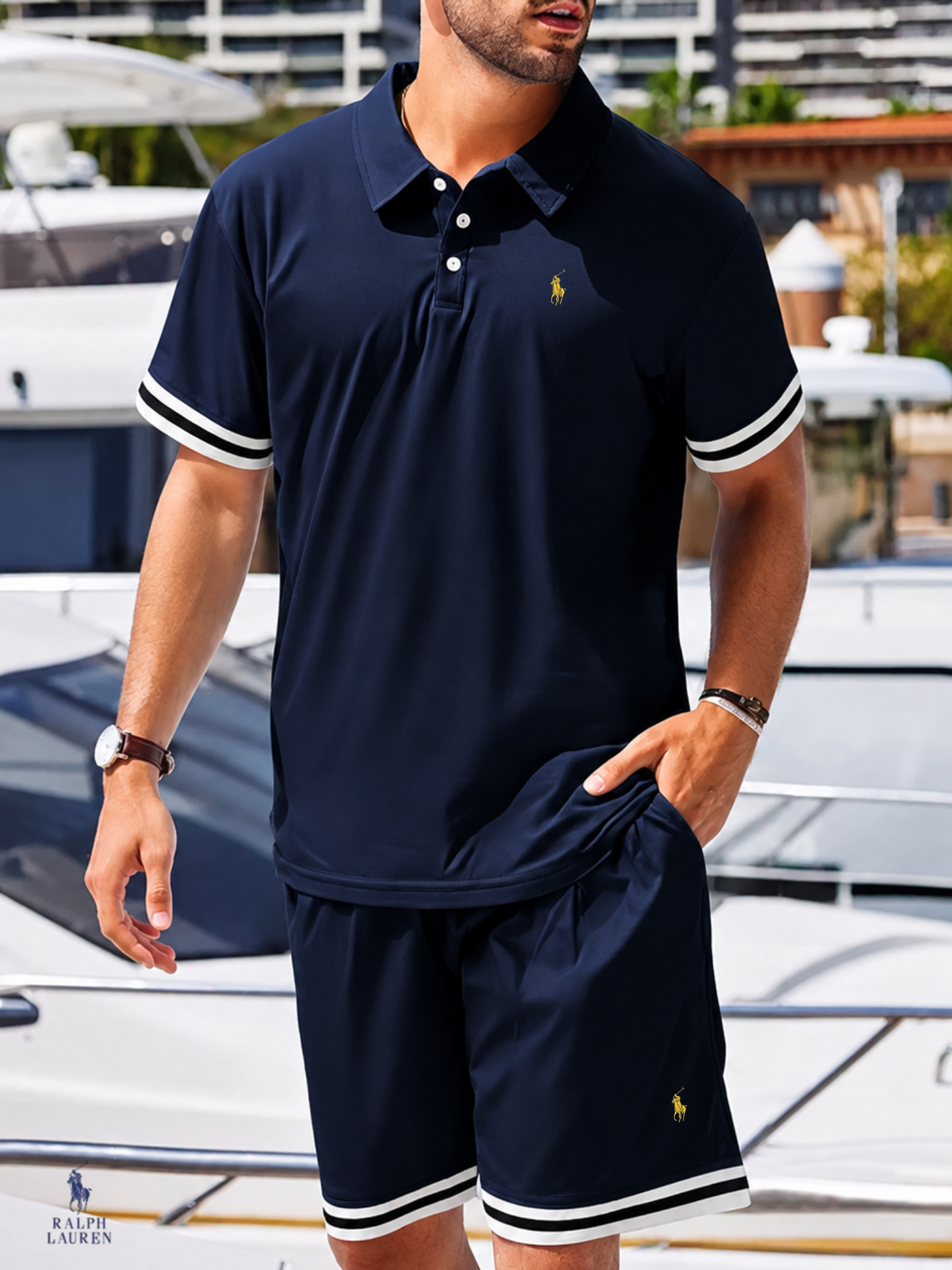 Men's Classic Polo Co-Ord Set - Short Sleeve Shirt & Matching Shorts